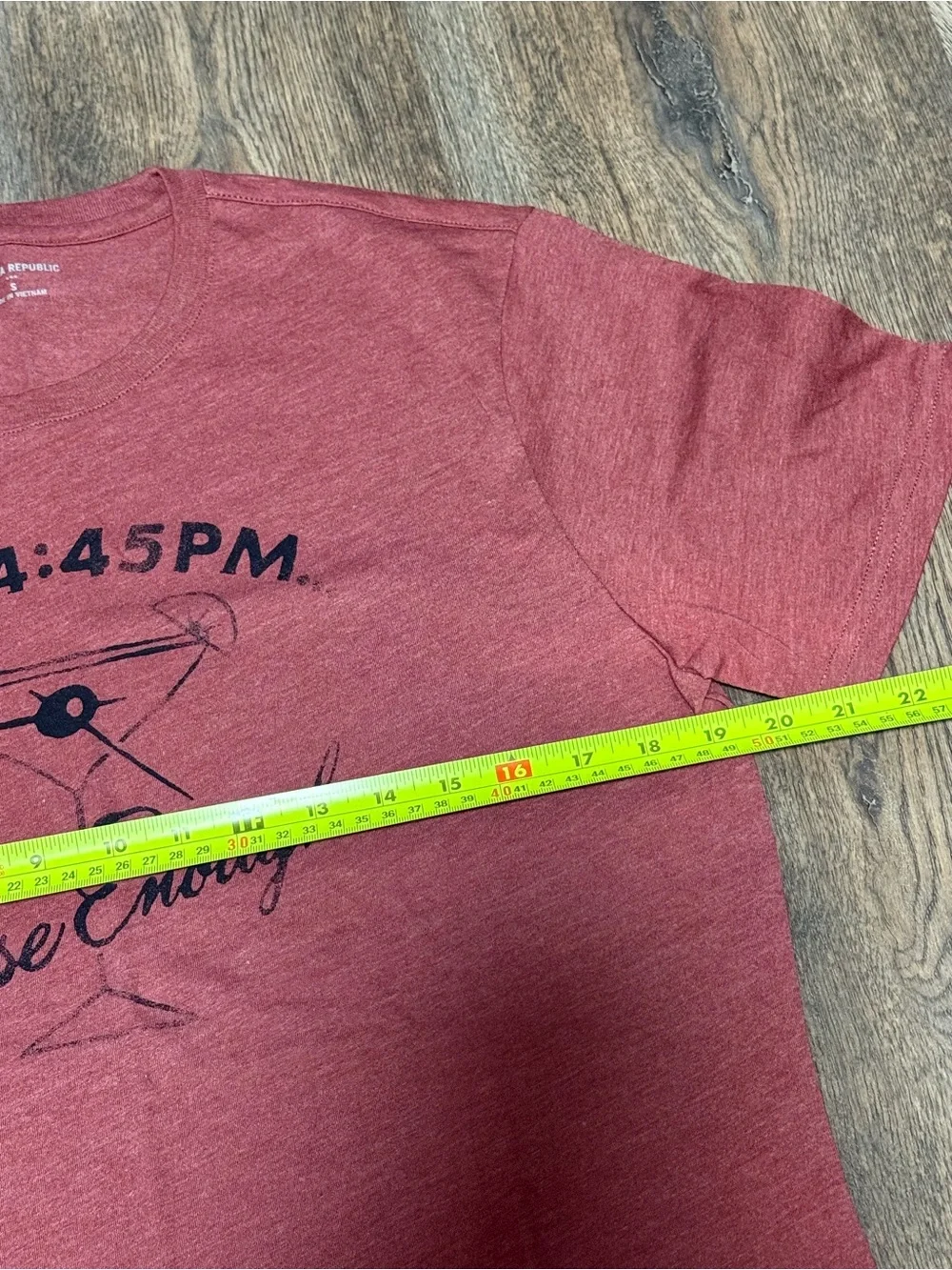 Banana Republic Red Heather 'It's 4:45PM - Close Enough' Graphic Tee